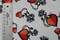 1 Yard White Tattoo Hearts Spandex Fabric Four Way Stretch Activewear Swimwear Costume Leggings Material 58/60 Inch Width